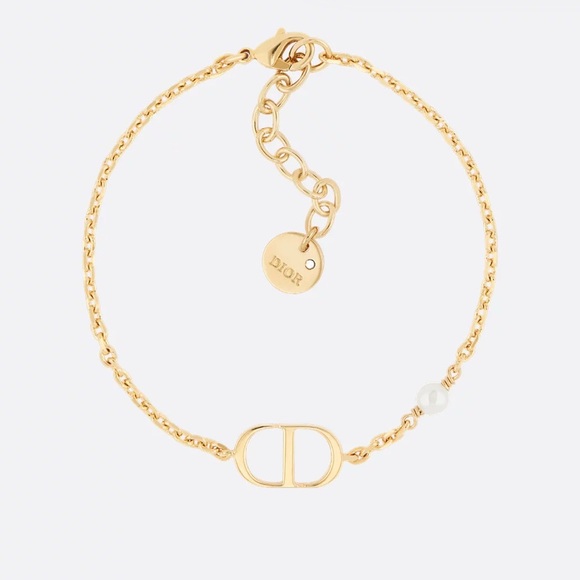 Dior (Petite) Gold Bracelet with Pearl - Picture 1 of 4